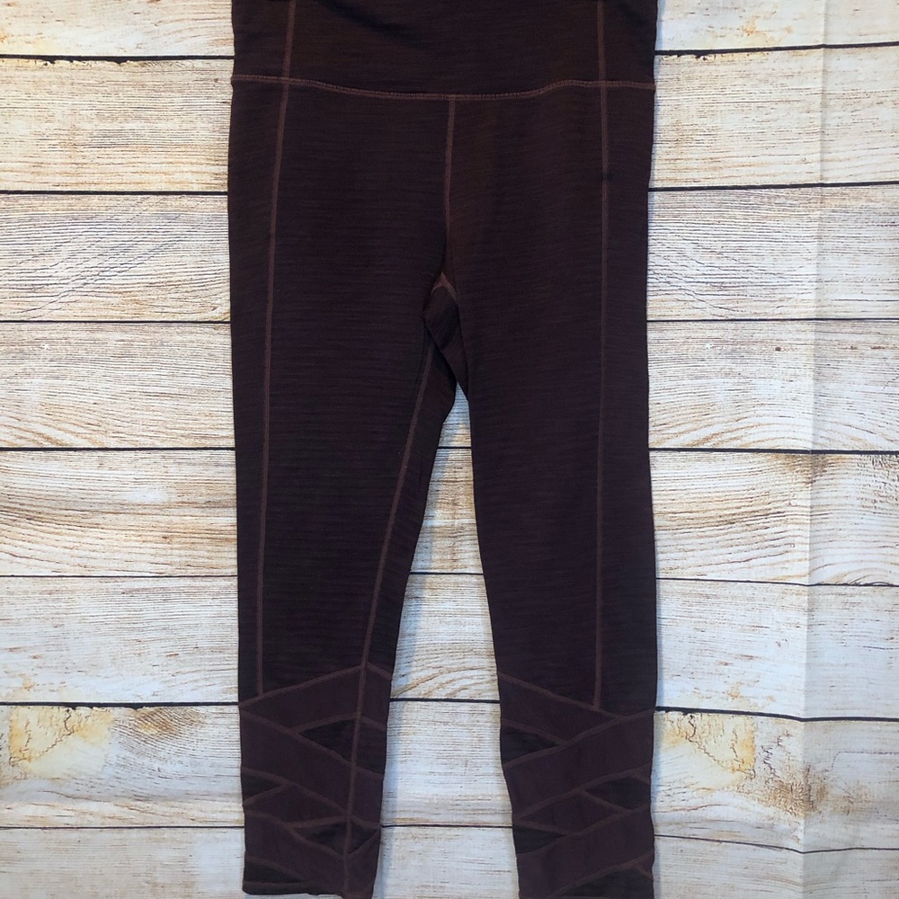 Athleta Maroon Leggings Size 10